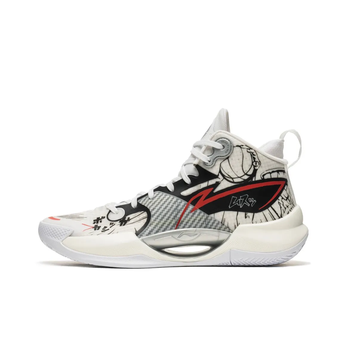 Seamless Upper Construction ??Custom Sneakers??Li-Ning Super Light 2022 x The First Slam Dunk - Black/Red