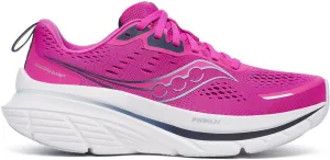 Saucony Guide 18 Womens Running Shoes - Pink running on track