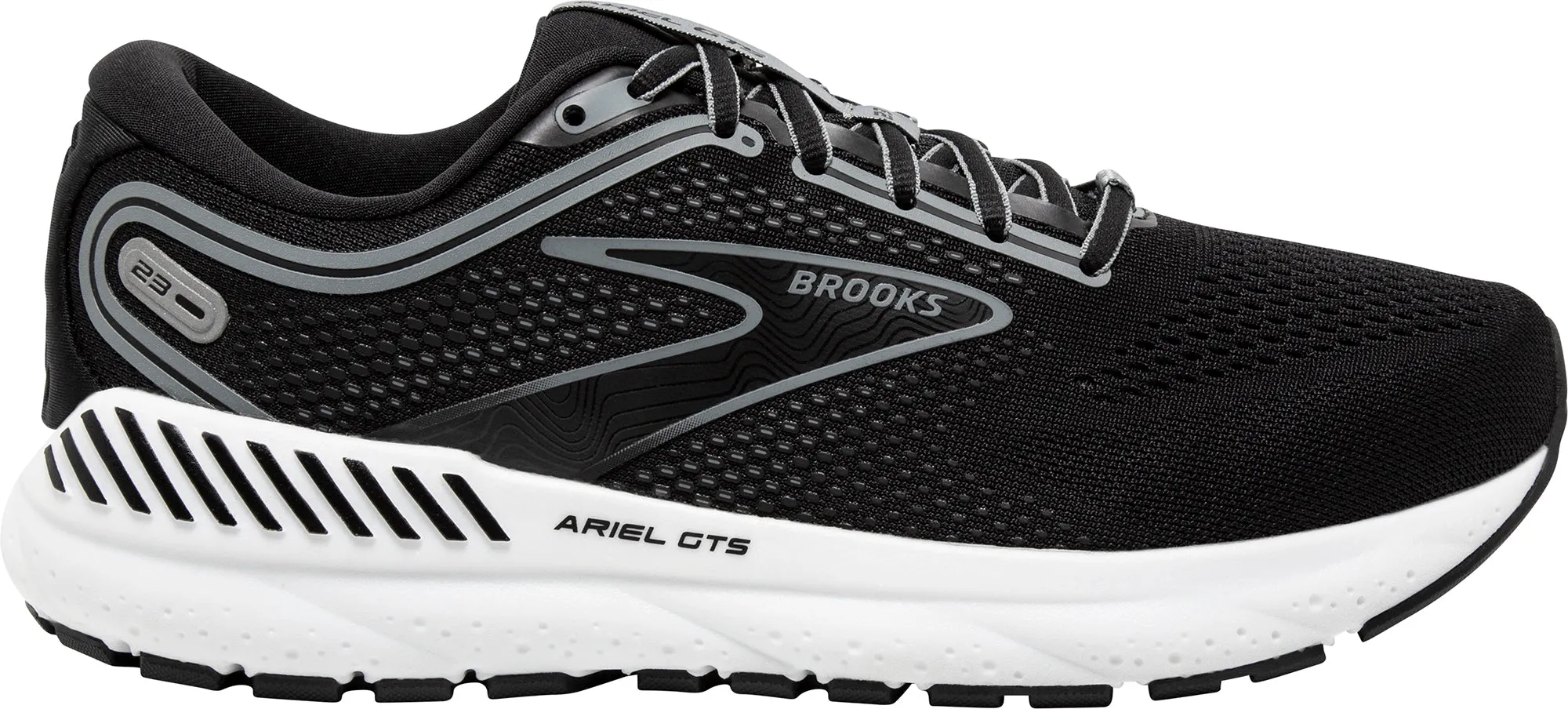 Brooks Ariel GTS 23 Womens Running Shoes - Black ventilated shoes Ultra Light Construction