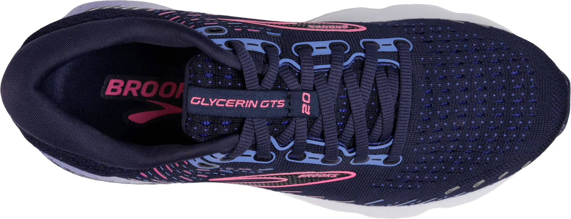 Brooks Glycerin GTS 20 Womens Running Shoes - Navy Ultra grip