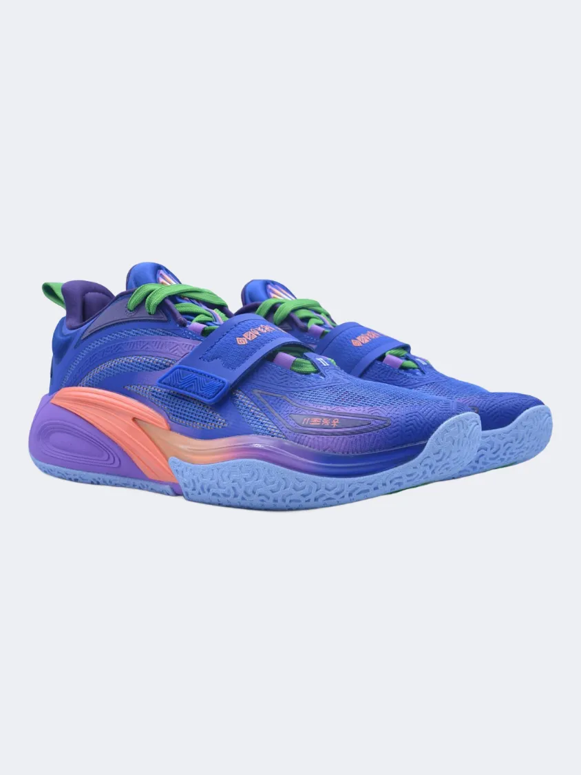 Dust Guard Canvas Cool Anta Kai 1 Fleur De Alis Men Basketball Shoes Blue/Purple