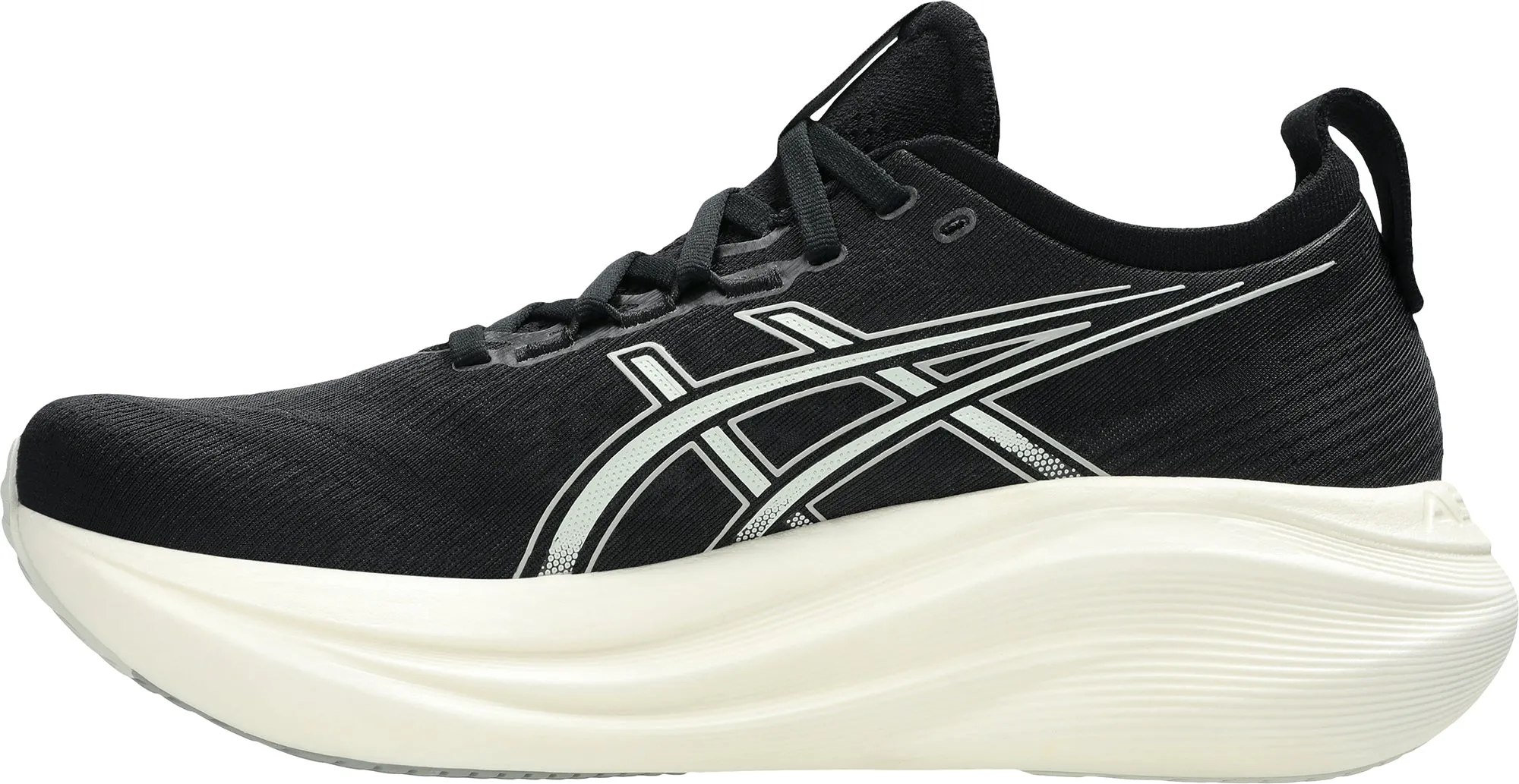 long - term use shoe durability padded collar comfort Asics Gel Nimbus 27 Mens Running Shoes - Black