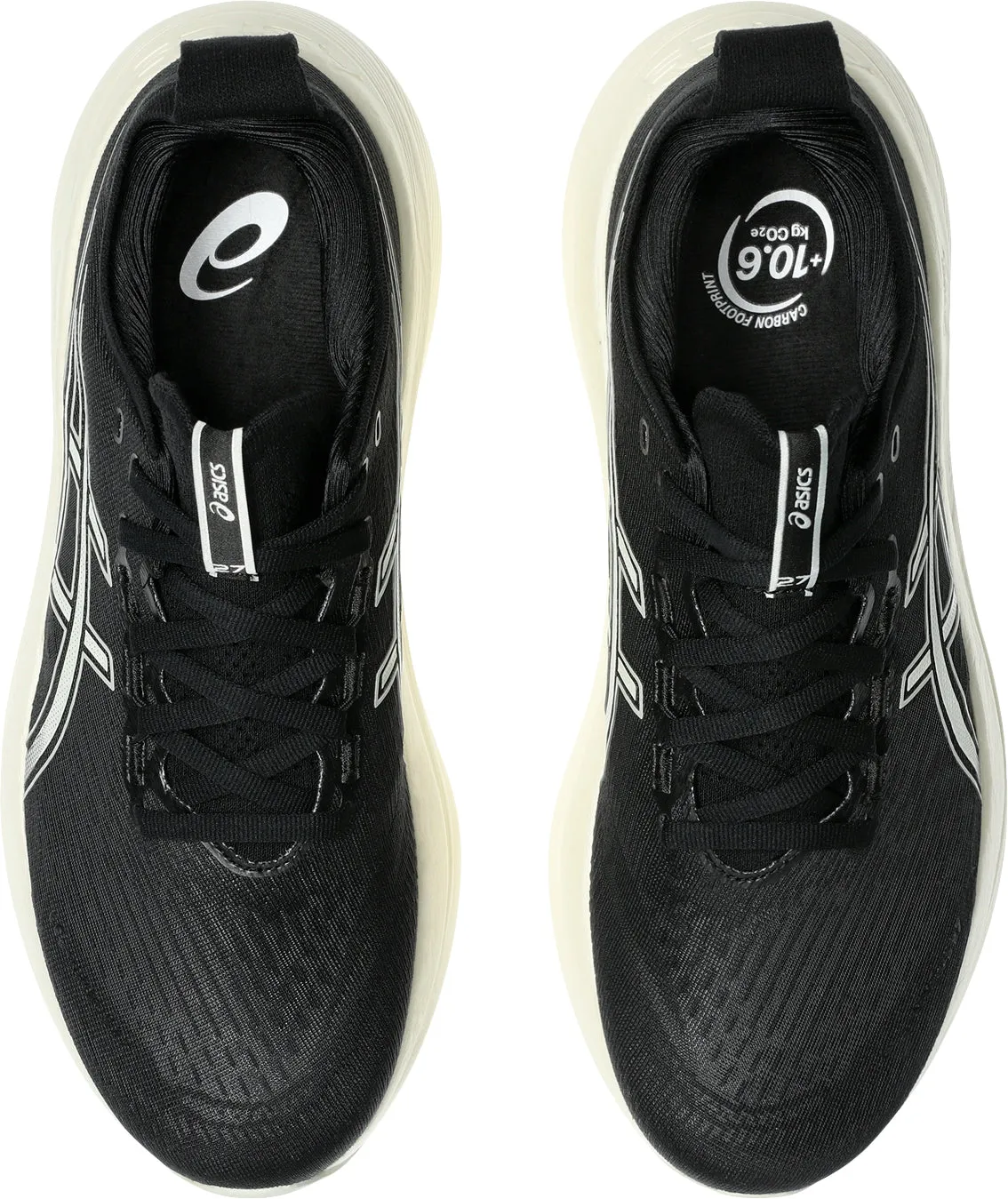 Asics Gel Nimbus 27 Mens Running Shoes - Black Distance Tracking