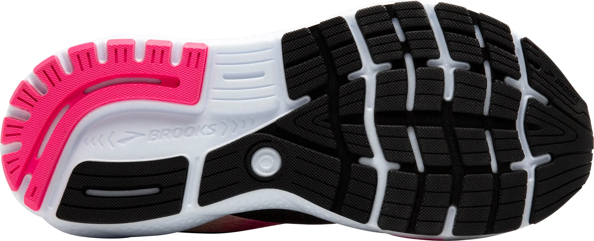 Shock   Absorbing Multi Directional Lugs Brooks Ghost 16 NARROW FIT Womens Running Shoes - Black