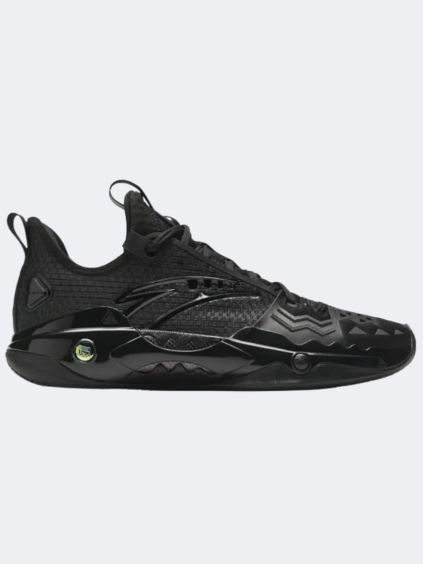 White Clean Petite Fit Anta Shock Wave 5 Pro Men Basketball Shoes Black