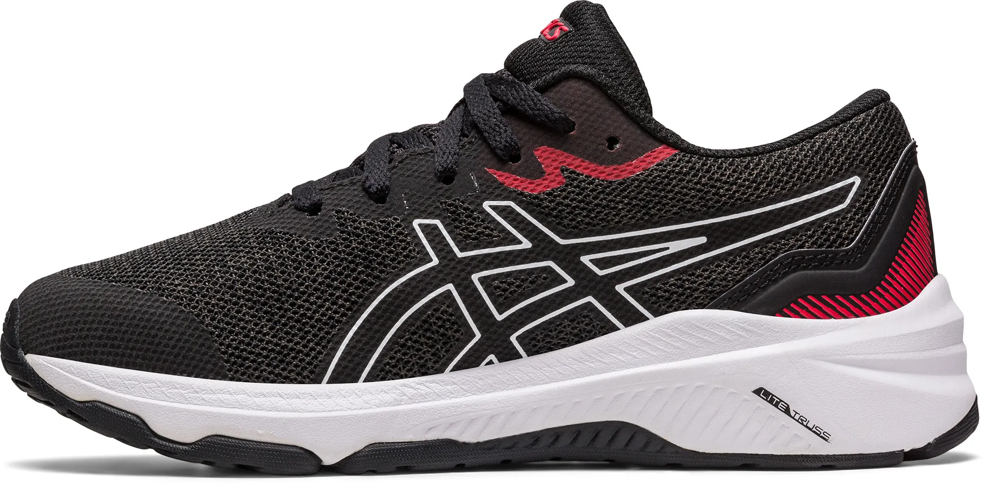 leather - upper - quality - luxury shoes Energy Guidance System Asics GT 1000 11 GS Junior Running Shoes - Black
