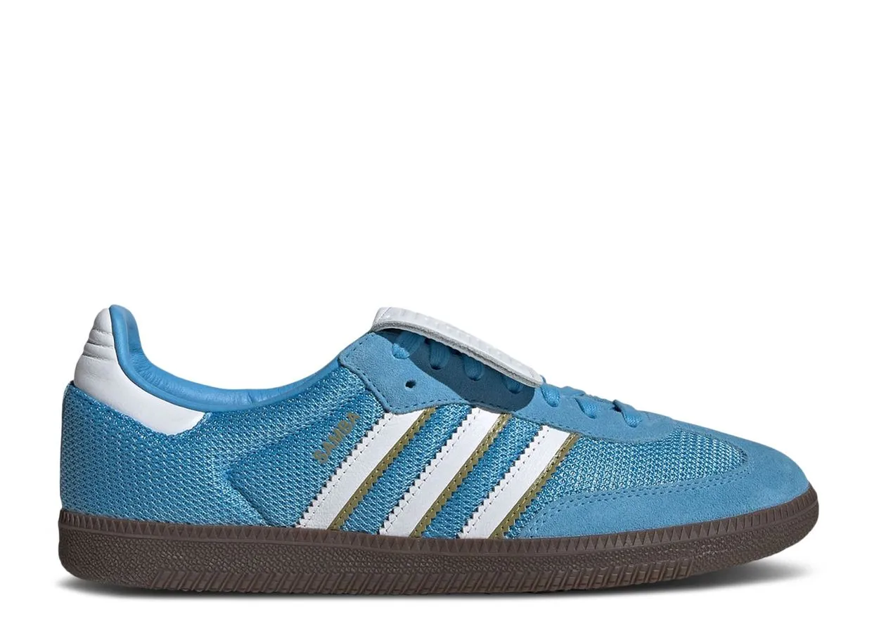 Indoor Outdoor Adjustable Hook Loop Strap Adidas Samba LT Semi Blue Burst