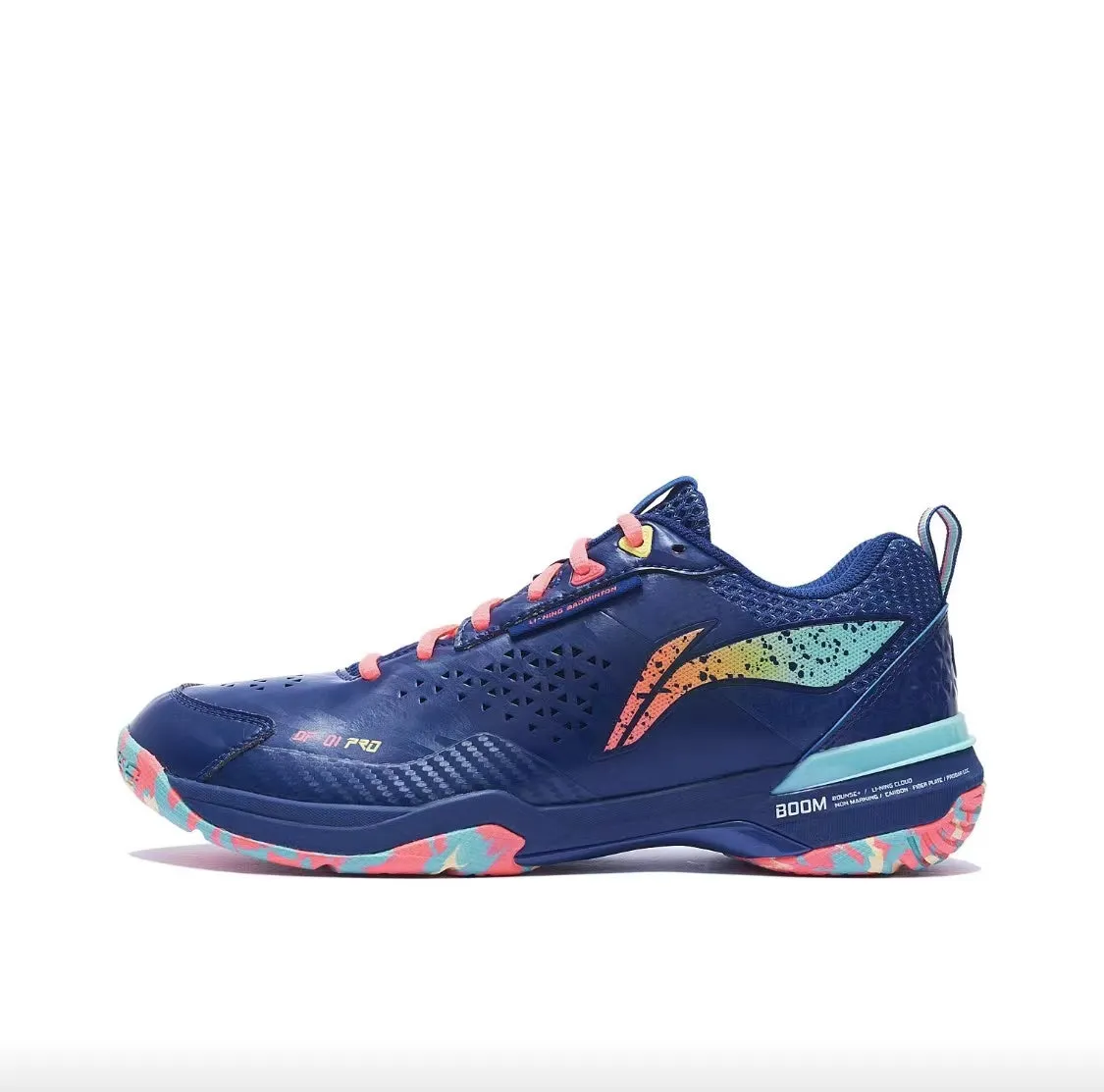 Blade DF-01 Pro | Li-Ning Badminton Shoes - Navy Blue Contoured Footbed Design Abrasion Resistant Guards