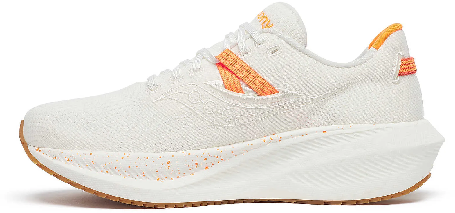 Rubber Traction Outsole Saucony Triumph RFG Womens Running Shoes - White