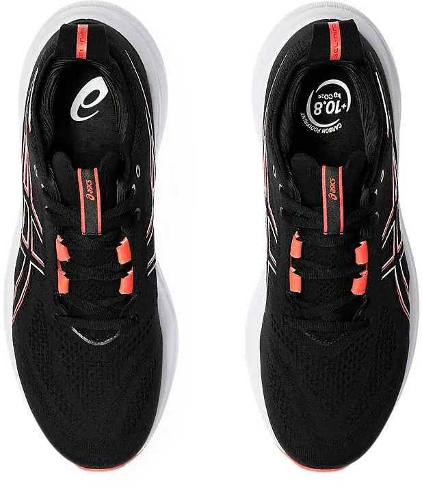 Asics Gel Nimbus 26 Mens Running Shoes - Black Advanced Airflow half - marathoning