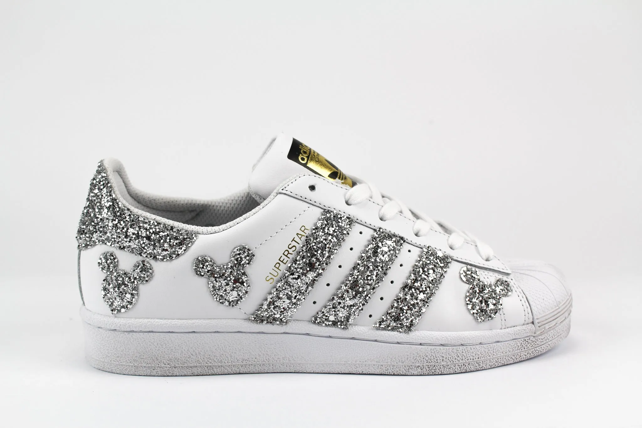 Street Day LeatherMaterial Adidas Superstar Topolini Silver Glitter