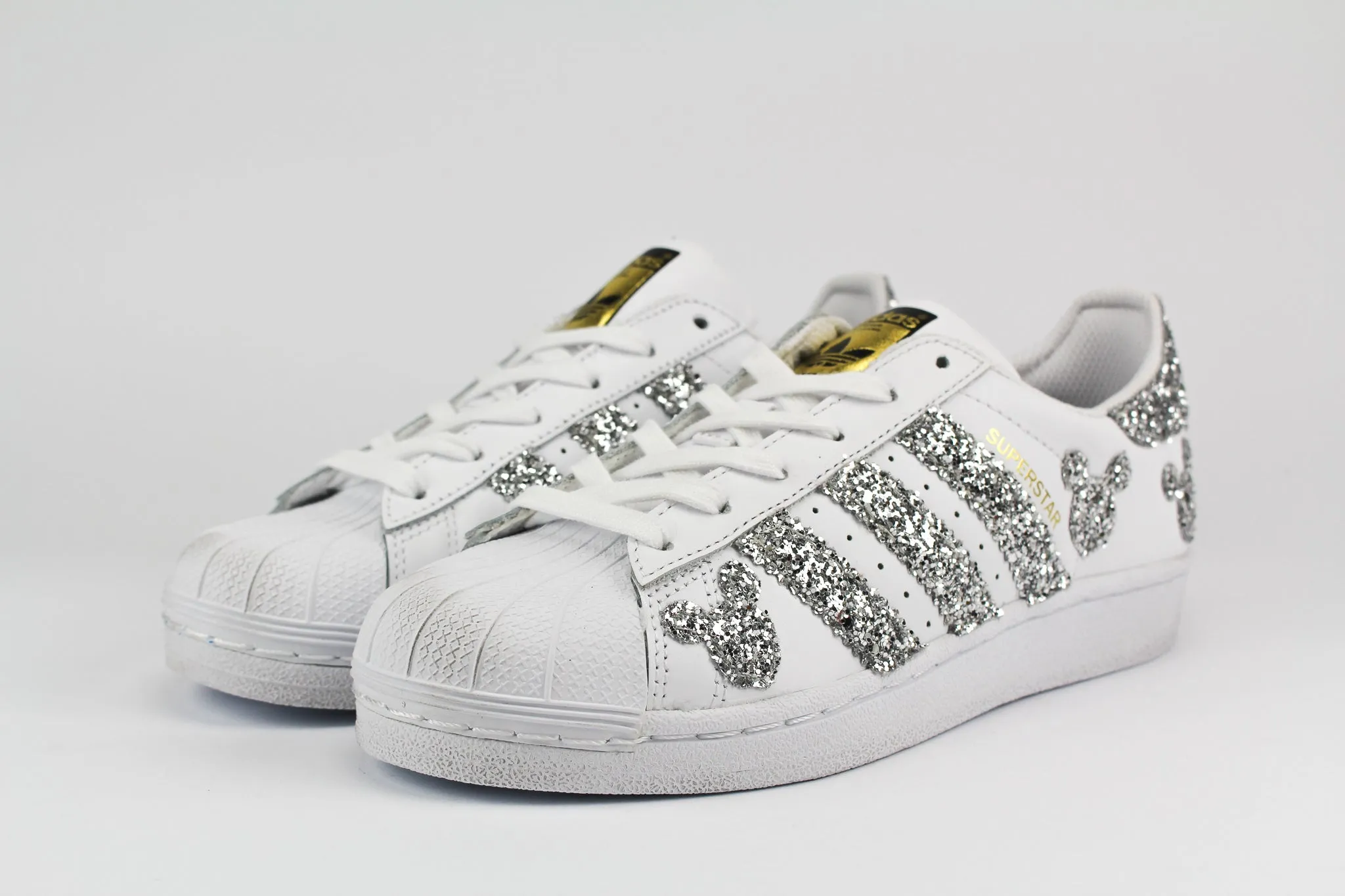 Adidas Superstar Topolini Silver Glitter Zero Effort Fit Feel