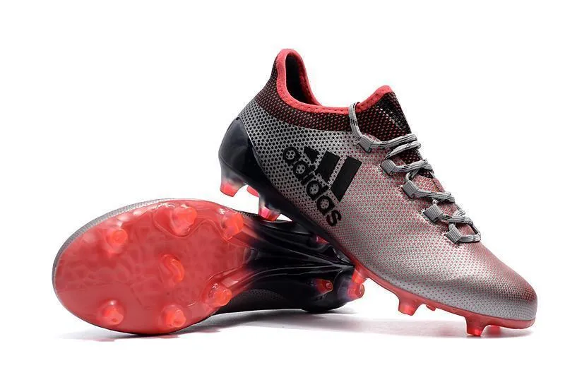 New Adidas X Series FG TPU Soccer Cleats Shoes Light Red Black Efficient Fit Low Collar