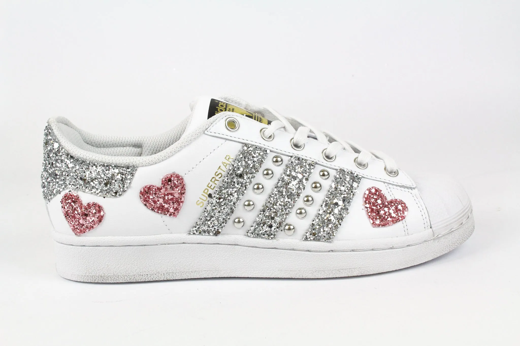 Adidas Superstar Borchie & Cuori Leather Upper Lunch Walk