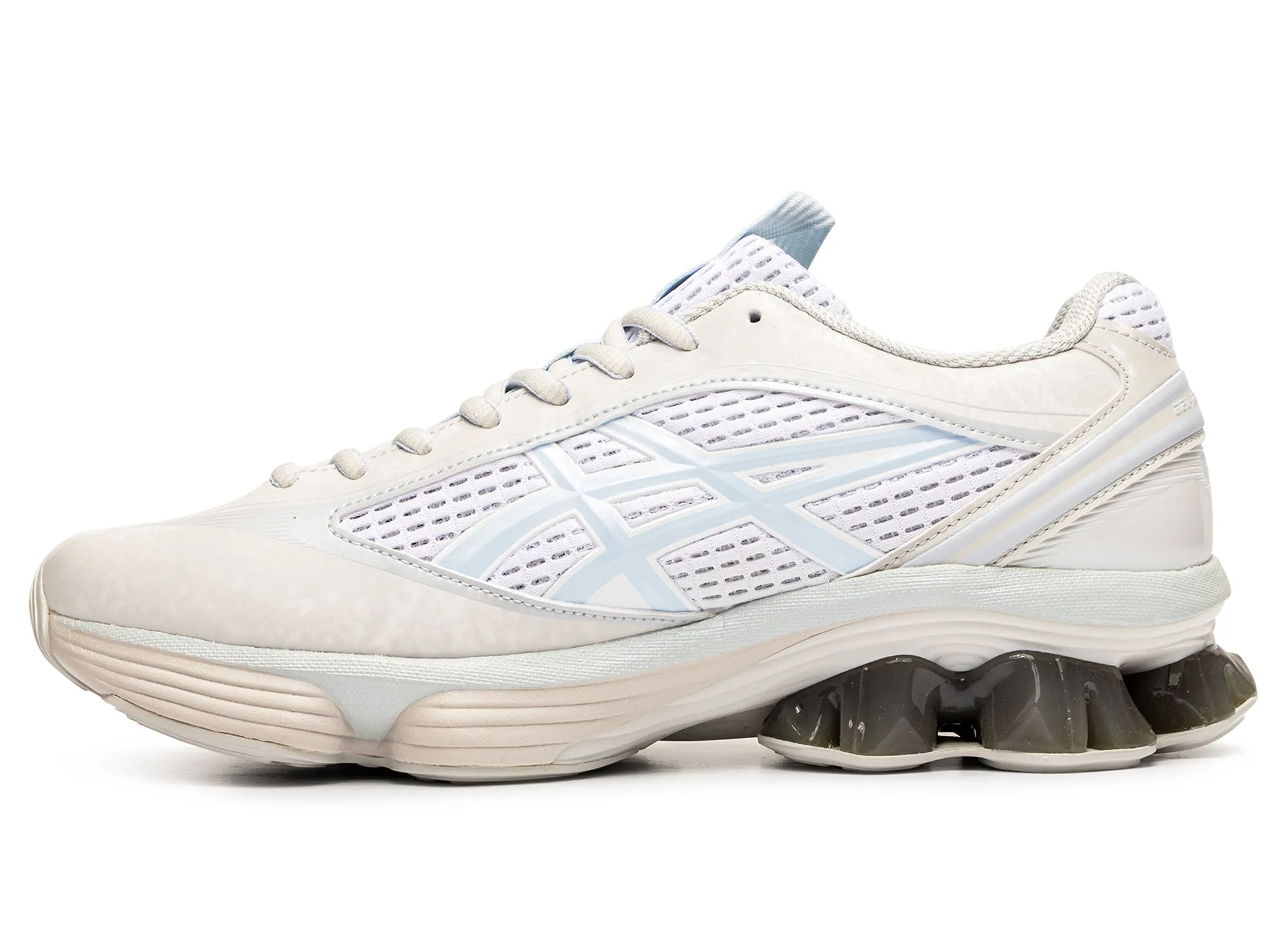 Asics US6-S Gel-Kinetic Fluent 'Glacier Grey / Soft Sky' summer running shoes