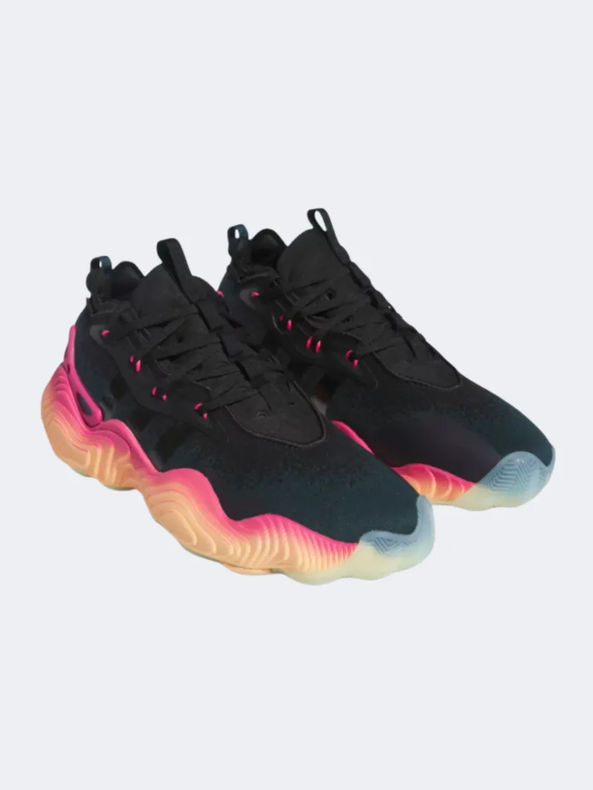 Comfort Bend Bunion Friendly Structure Adidas Trae Young 3 Men Basketball Shoes Black/Orange/Navy