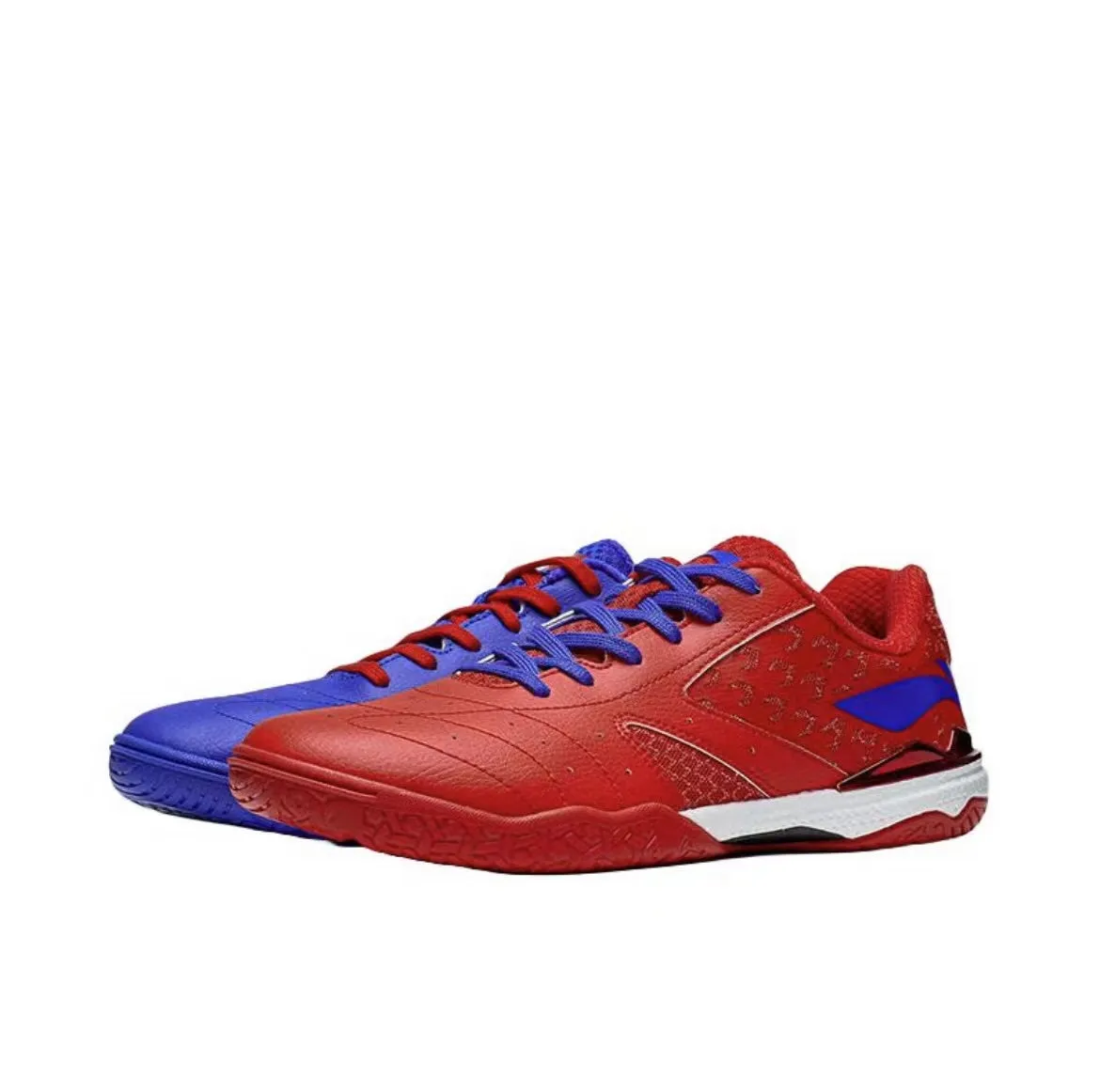 Liang Jingkun x Li Ning Professional Table Tennis Shoes - Blue/Red Tear Resistant Upper Material Sneakers Easy On Off