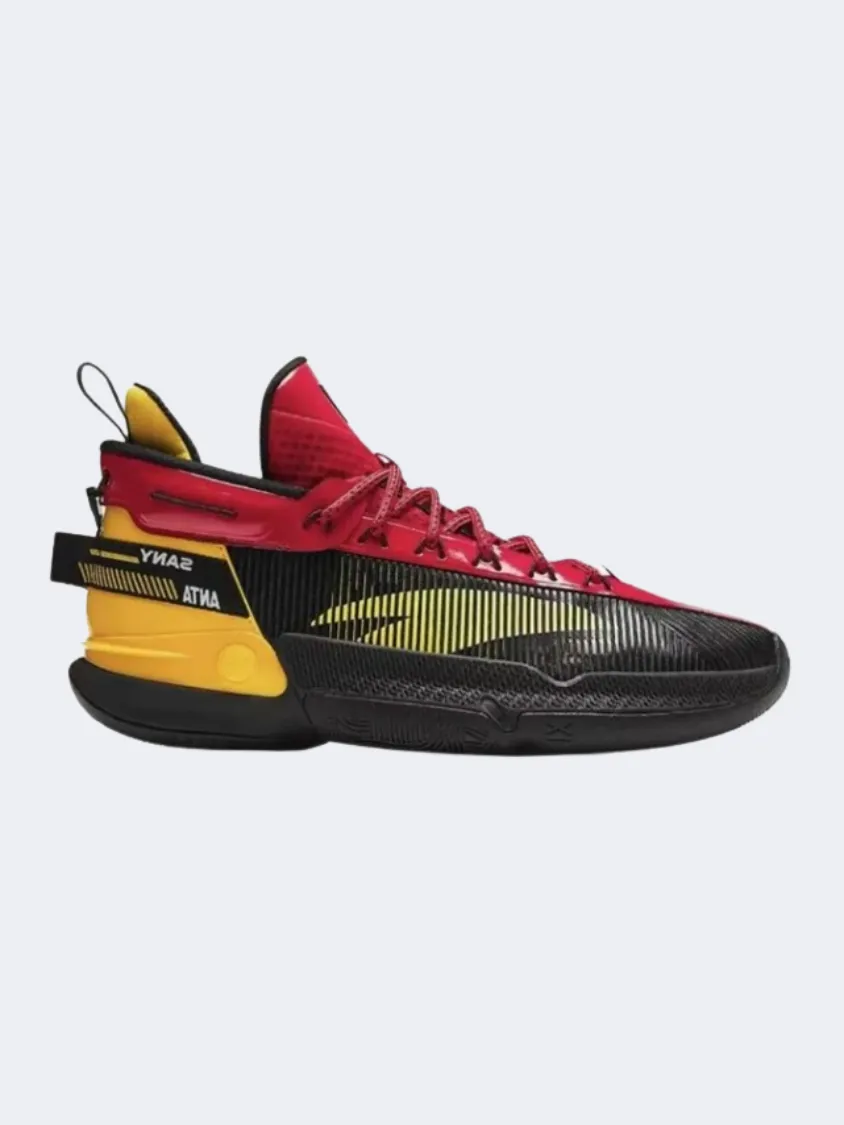 Anta Kt9 Men Basketball Shoes Black/Yellow/Red Vibration Dampening Layer