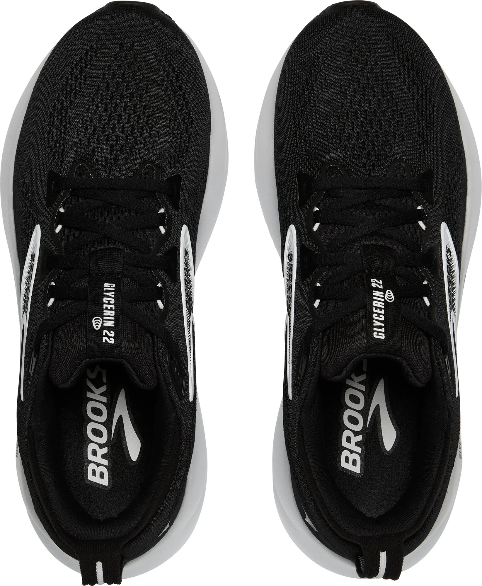 Brooks Glycerin 22 Mens Running Shoes - Black raised - heel shoes