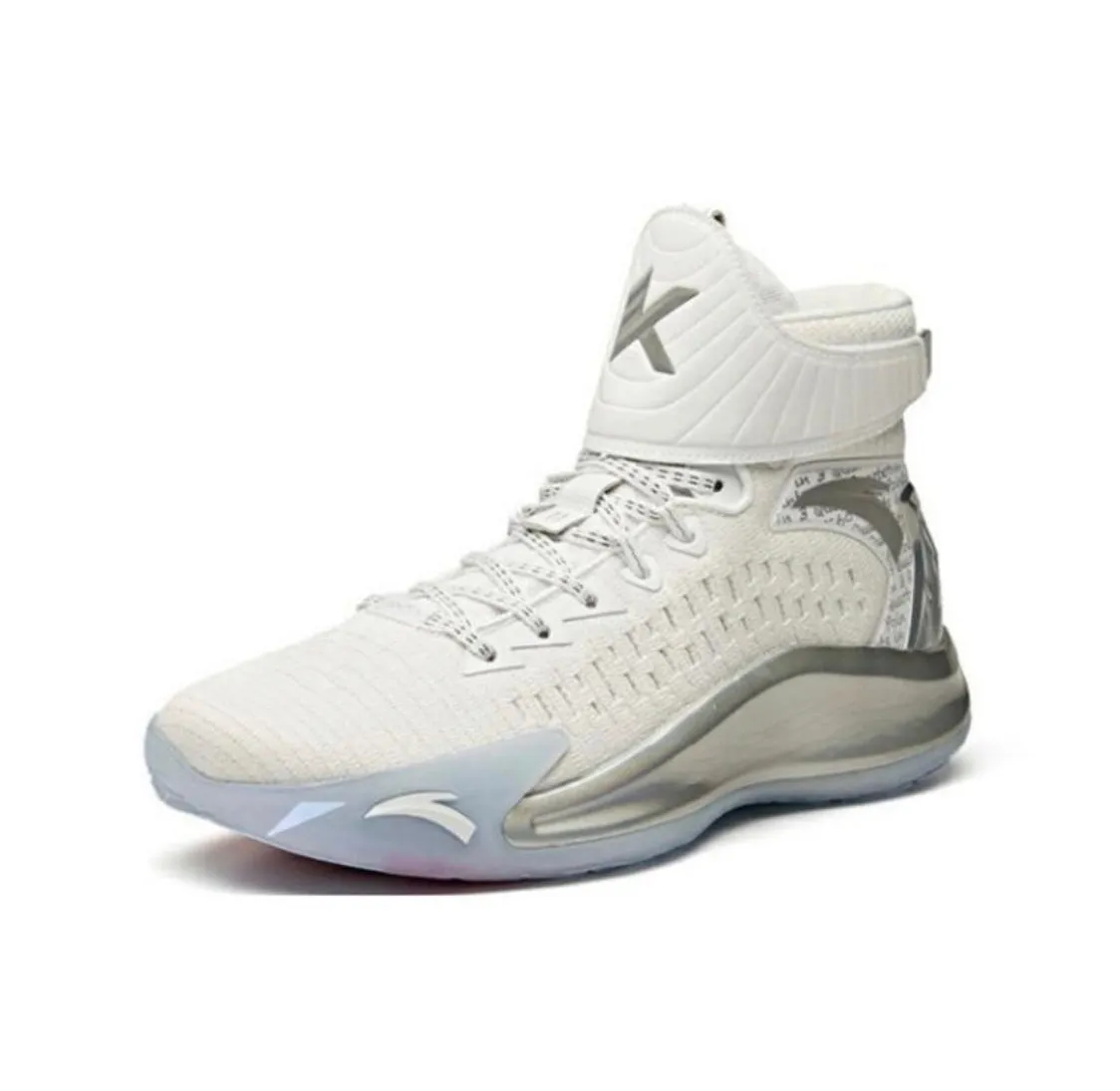 Anta Men's Kt5-Remix ??Prototype?? Silver White Radial Traction Responsive sole