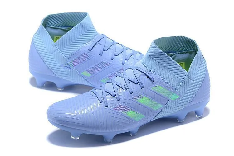 Stability Zone Game Precision New Adidas Nemeziz 18.1 FG Soccer Cleats Shoes Ocean Blue