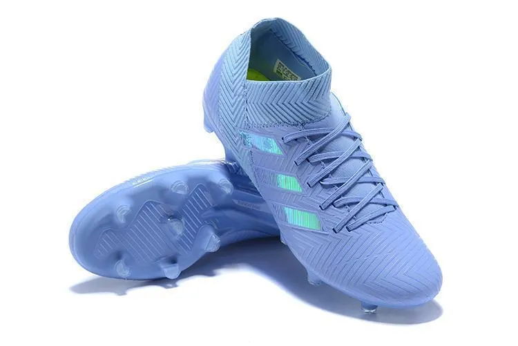 New Adidas Nemeziz 18.1 FG Soccer Cleats Shoes Ocean Blue Firm Grip Athletic Footwear
