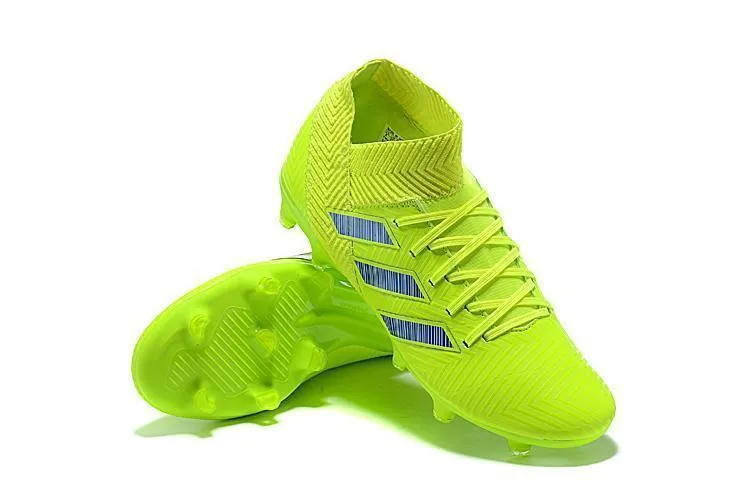 Match Ready New Adidas Nemeziz 18.1 FG Soccer Cleats Shoes Green Blue