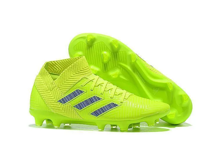 New Adidas Nemeziz 18.1 FG Soccer Cleats Shoes Green Blue Play Stability