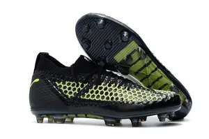 PUMA Future 18.1 Netfit FG Soccer Cleats Black Green Stable Frame passing drills