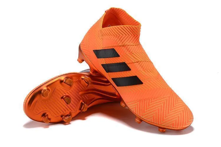 Foot alignment New Adidas Nemeziz 18  FG Soccer Cleats Shoes Orange