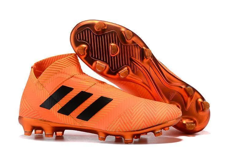 New Adidas Nemeziz 18  FG Soccer Cleats Shoes Orange Youth Player