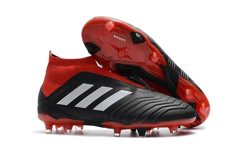 Core Fit Adidas Predator 18  FG Soccer Cleats Solar Red Core Black White
