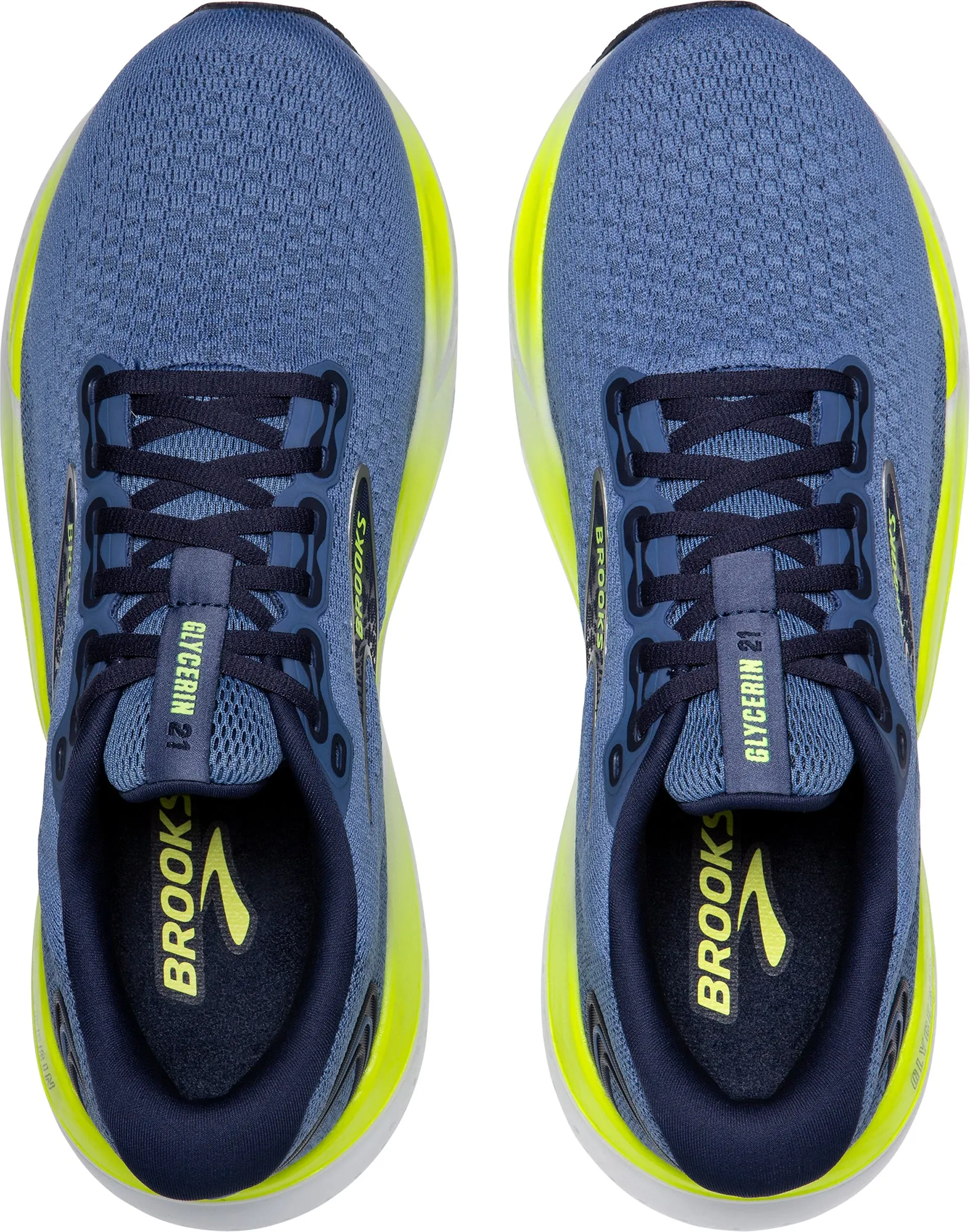 Premium rigid - sole Brooks Glycerin 21 Mens Running Shoes - Blue