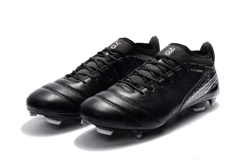 PUMA ONE 17.1 FG Soccer Cleats Black Volt Silver Agility Support
