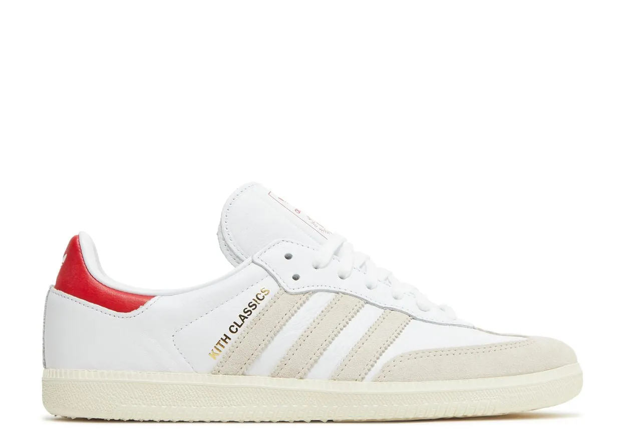 Adidas Samba OG Kith Classics White Red Strong Stitch