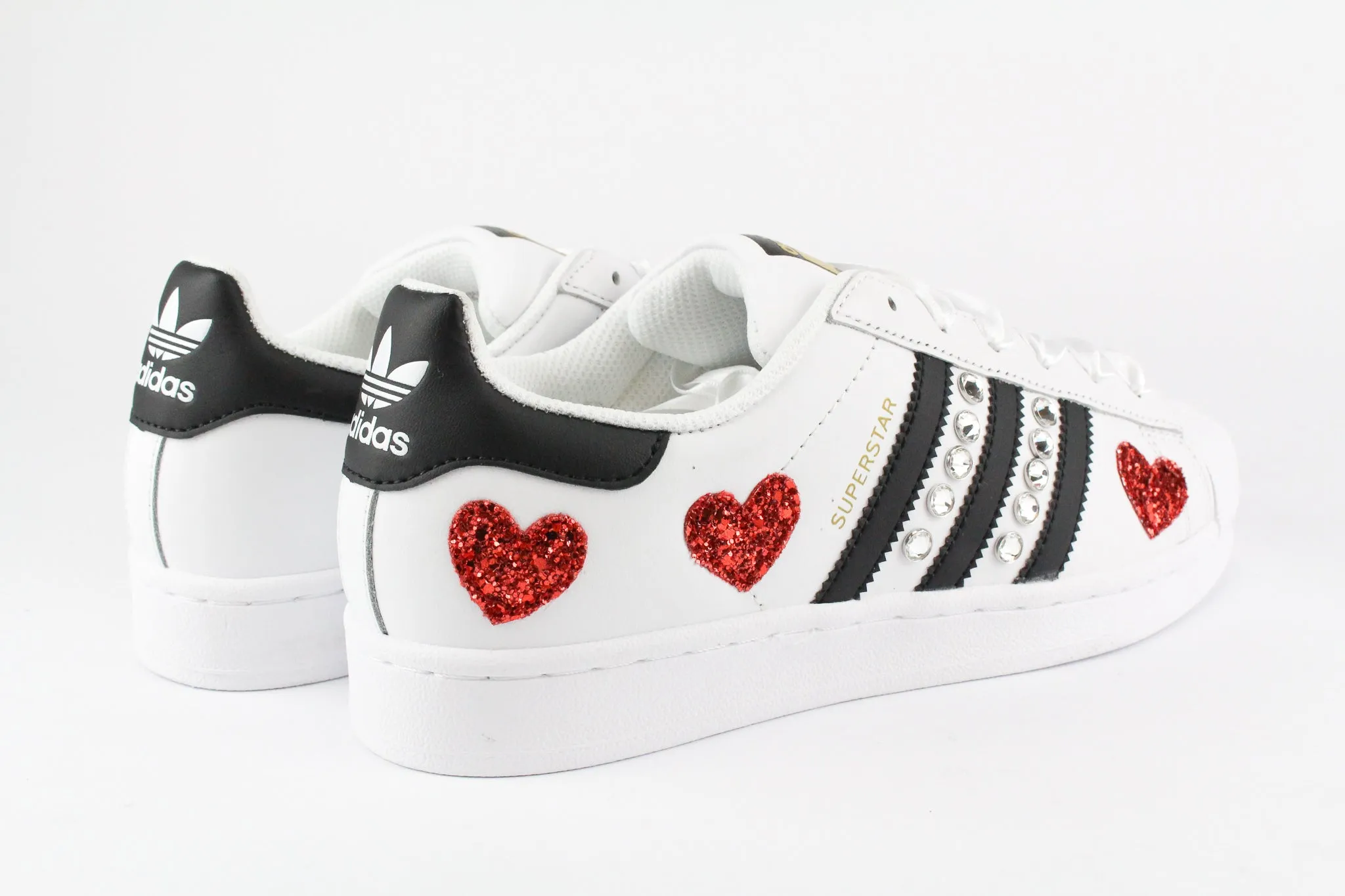 Adidas Superstar Cuori Strass & Lacci Raso Quick Start