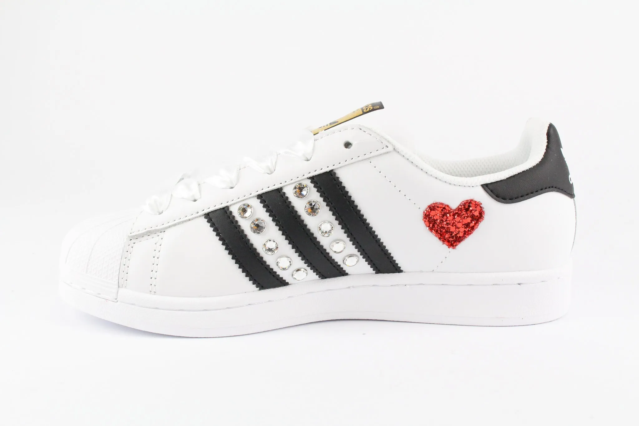 Fresh Tone Adidas Superstar Cuori Strass & Lacci Raso