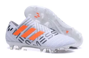 Rapid Fit New Adidas Nemeziz Messi 17  360 Agility FG Soccer Cleats Shoes White Orange Grey