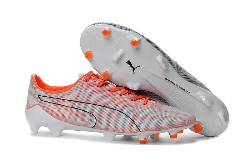 Speed Flex PUMA evoSPEED 1.4 SL FG Soccer Cleats White Solar Pink