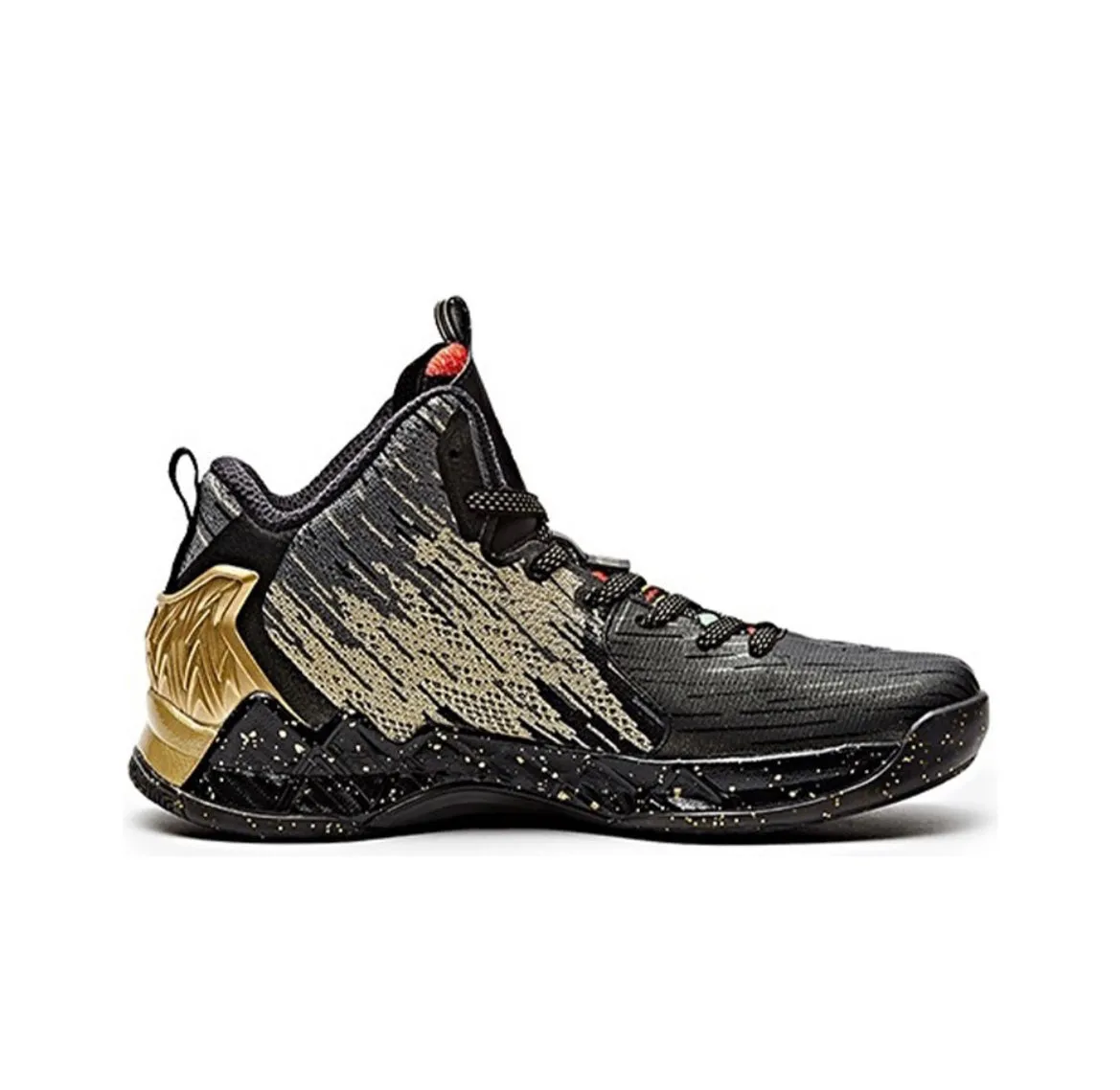 Abrasion Resistant Upper High Jump Fit Anta Men's Klay Thompson Kt2 The Finals Black/Gold
