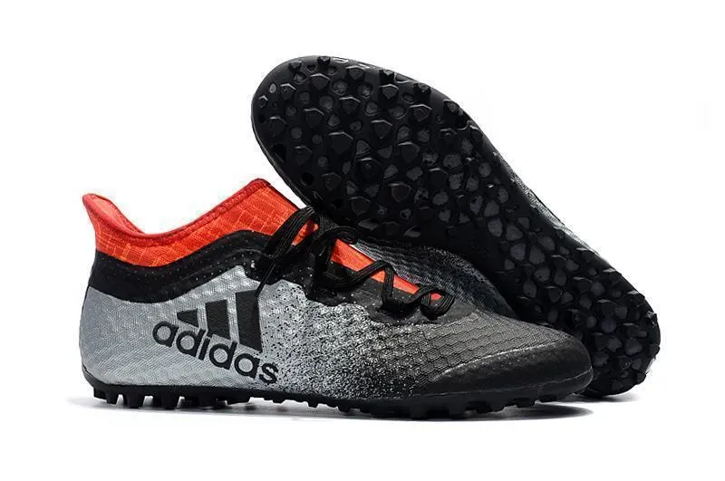 Adidas X Tango 16.1 Turf Soccer Cleats Grey Black Solar Red Foot Shield Inner Cushion