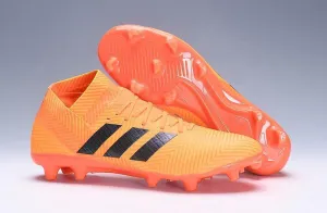 New Adidas Nemeziz 18   FG Soccer Cleats Shoes Orange Black Stable Tread Comfortable Straps