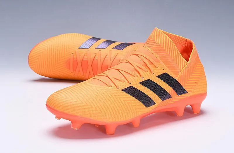 Training Intensity New Adidas Nemeziz 18   FG Soccer Cleats Shoes Orange Black