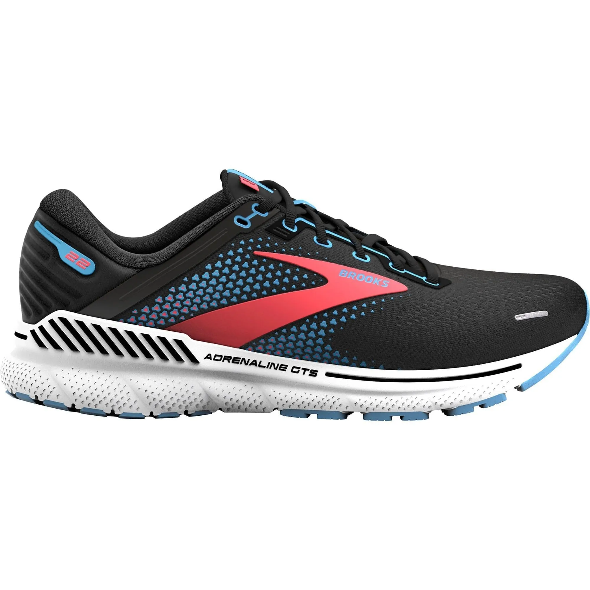 nicely colored Brooks Adrenaline GTS 22 Womens Running Shoes - Black
