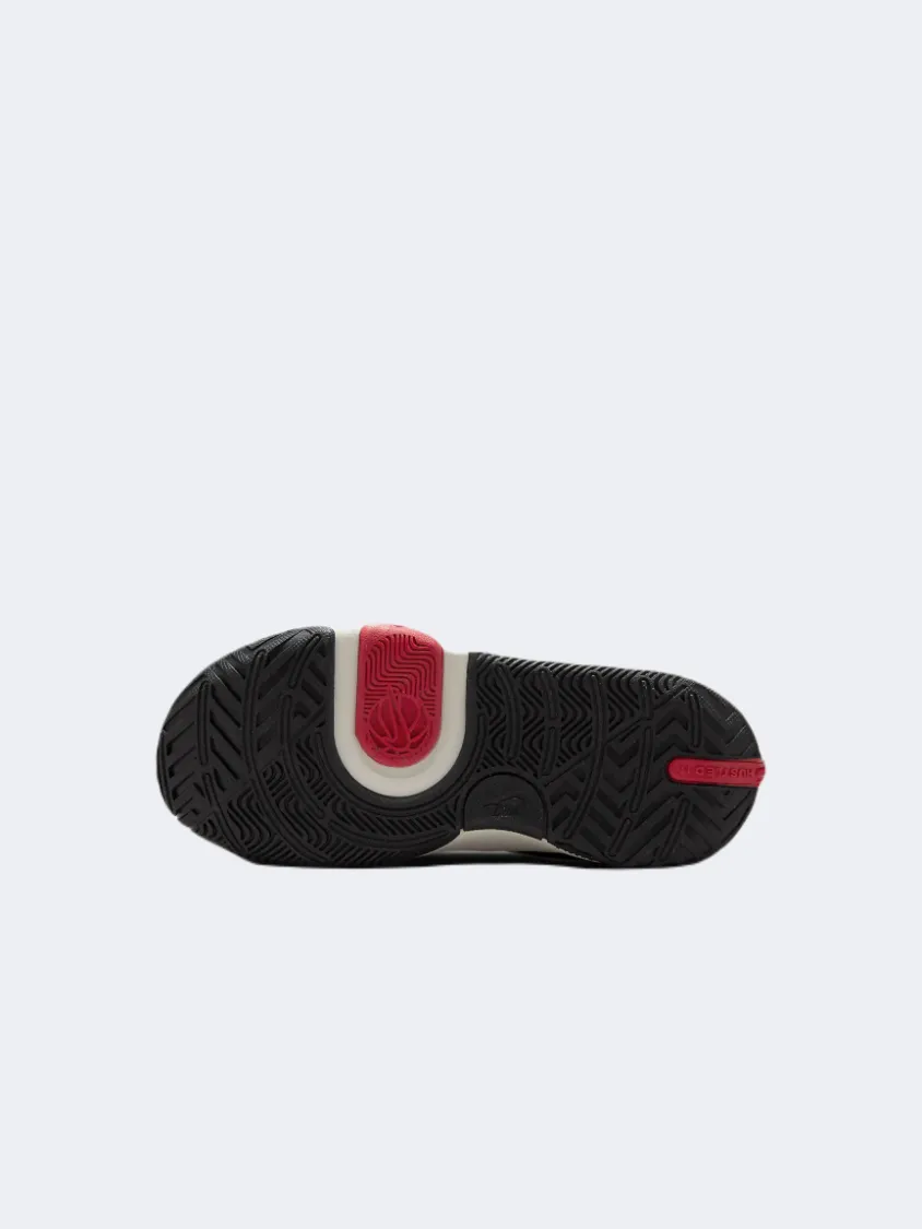 Foam Lining Standing Workers Fashionable Nike Team Hustle 11 Ps-Boys Basketball Shoes White/Gold/Red/Black
