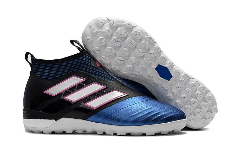 Sharp Motion Cushion Support Adidas ACE Tango 17  Purecontrol Turf Soccer Cleats Black White Blue