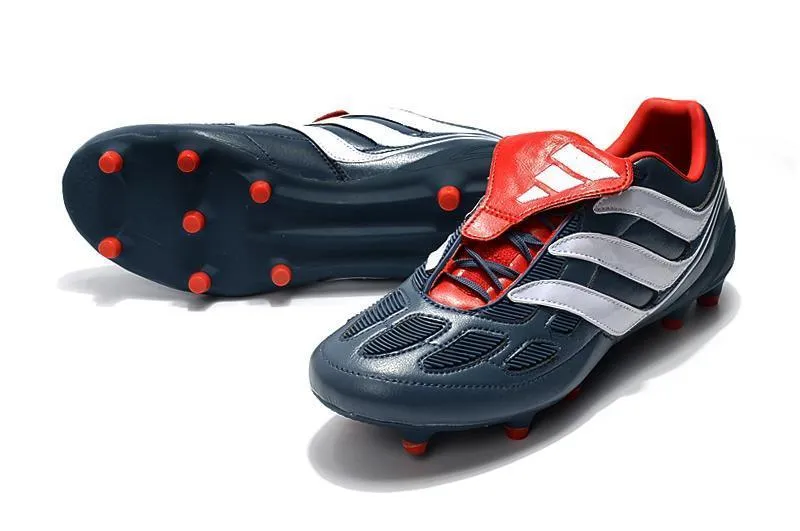 Foot Energy Impact Cushion New Adidas Predator FG Soccer Cleats Shoes Blue Red White