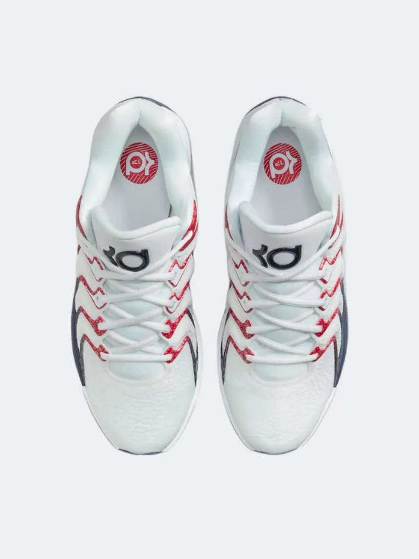 Nike Kevin Durant 17 Men Basketball Shoes White/Red/Obsidian Fresh Drop Reinforced Heel Cup