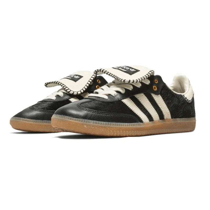 Adidas Samba Nylon Wales Bonner Core Black Garden Tour Lace Option