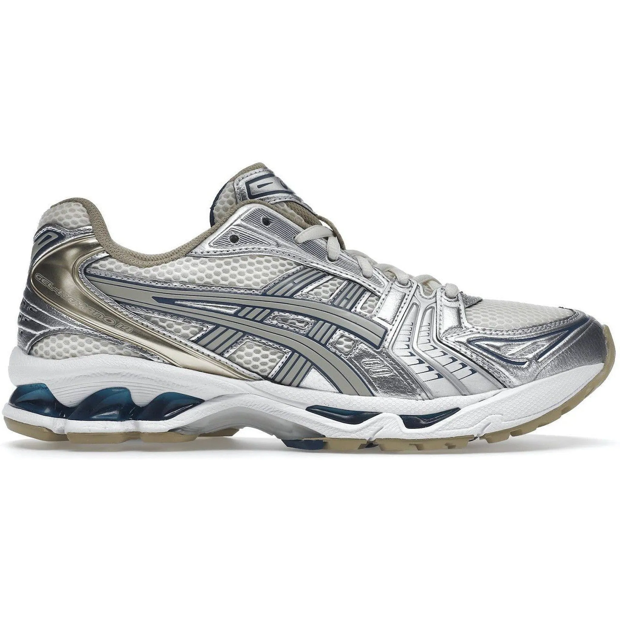 ASICS Gel-Kayano 14 Cream Pure Silver Champagne Flexible Arch logo - beaded shoes